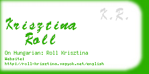 krisztina roll business card